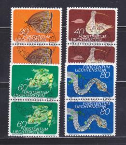 Liechtenstein 536-538, 540 Pairs U Wildlife (B)