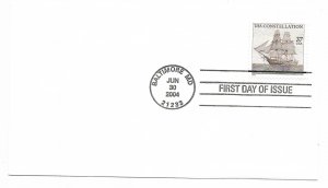 US 3869 37c USS Constellation on FDC no cachet Unaddressed ECV $5.00