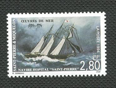 St Pierre & Miquelon-Scott's #603-Hospital Ship-M NH 