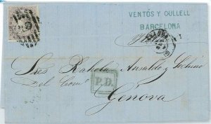 P0153 - SPAIN - POSTAL HISTORY - # 92 cover from BARCELONA Grill # 2-