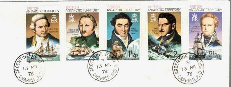 1976 British Antarctic Territory #45a-59a Argentine Islands Grahamland covers