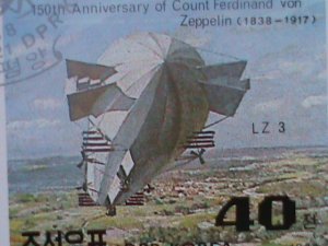 ​KOREA-1988-SC#2766- 150TH ANNIV:BIRTH OF VAN ZEPPELIN CTO-MINI SHEET- VF