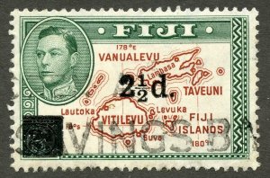 Fiji Scott 136 UNH - 1941 2 1/2p Surcharge - SCV $1.00