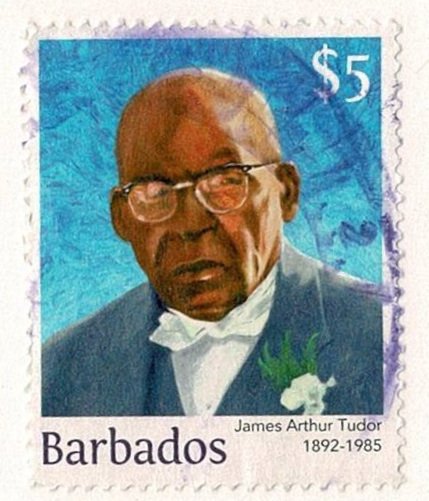 Barbados #1259 used $5 Tudor