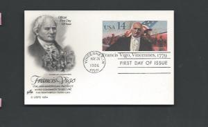 Scott #  UX111   Postal Card   FDC