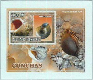 A0735 - GUINEA-BISSAU, ERROR, MISPERF, Souvenir s: 2007, Sea Shells, Fossils