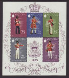 Antigua 311a Uniforms Souvenir Sheet MNH VF