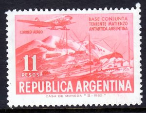 Argentina 1965 Sc#C95 Lt.Matienzo Base Antarctica SEAPLANE-CARS  Single MNH