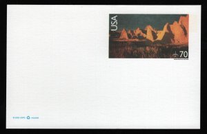 #UXC28 70c Badlands National Park, Mint **ANY 5=FREE SHIPPING**