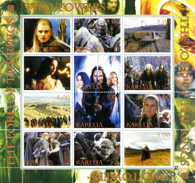 Karelia 2004 The Lord of the Rings Sheet Perforated mnh.vf