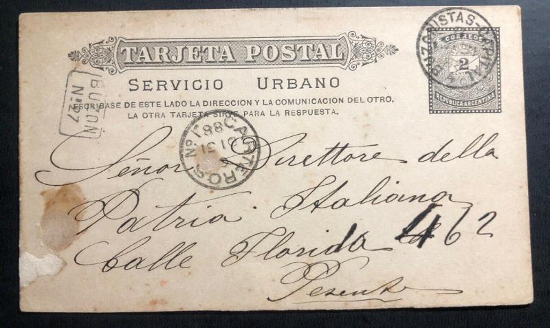 1888 Buenos Aires Argentina Early Postal Stationary Postcard Cover