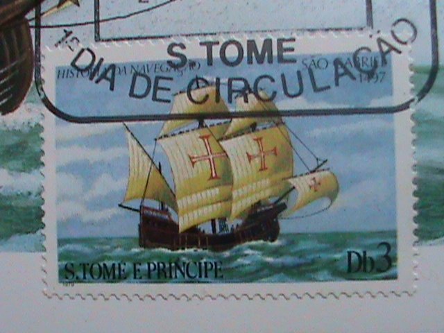 ​ST.THOMAS-1979-SC#536 MAXIMUM- CARD-HISTORY OF NAVIGATION-SHIPS MNH SHEET VF