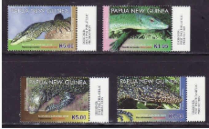 Papua New Guinea - 2011 Lizards - 4 Stamp Set  PNG1103C