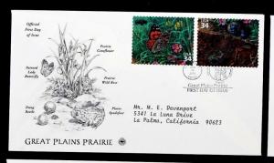US STAMP SC #3506a-j GREAT PLAINS PRAIRIE FDC - LOT OF 5 2001
