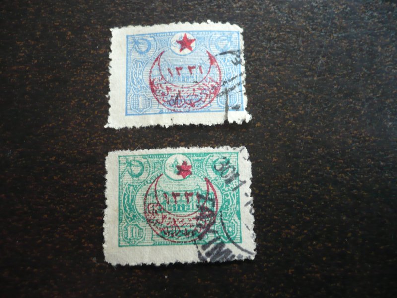 Stamps - Turkey - Scott# B33, B34 - Used Partial Set of 2 Stamps