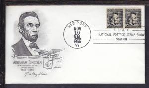 US Abraham 1965 Artmaster U/A FDC BIN
