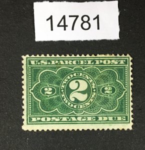 MOMEN: US STAMPS # JQ2 UNUSED NO GUM LOT #14781