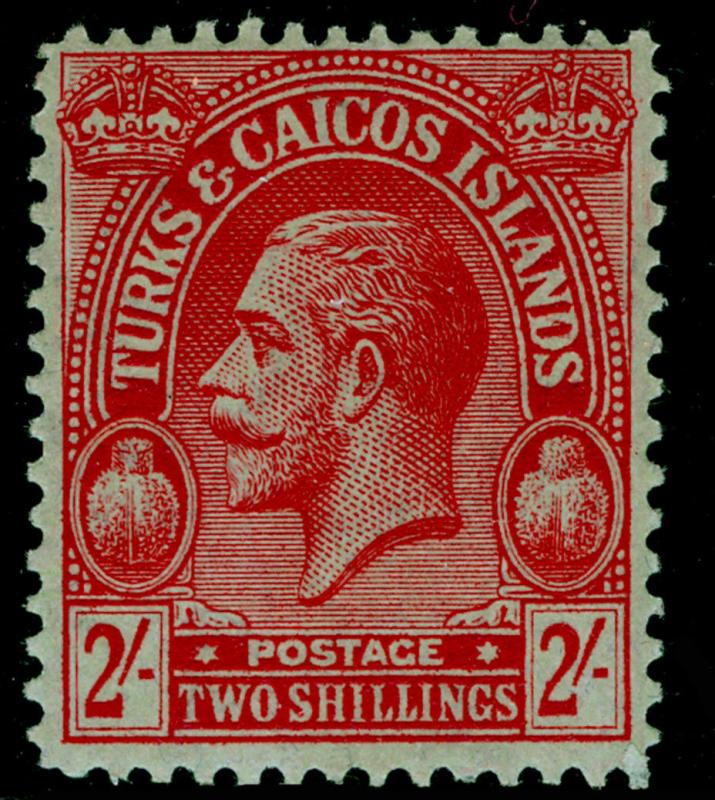 TURKS & CAICOS ISLANDS SG174, 2s red/emerald, LH MINT. Cat £25.