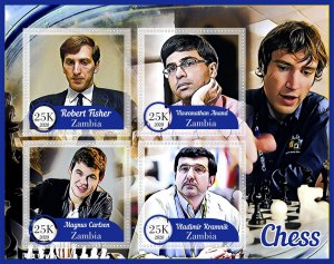 Stamps. Chess.  2020 year 1+1 sheets perforated