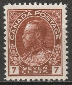 Canada 1924 Sc 114b MLH* wet printing