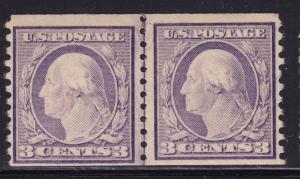 493 Line pair VF never hinged with nice color cv $ 230 ! see pic ! 