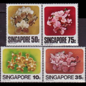 SINGAPORE 1979 - Scott# 319-22 Orchids Set of 4 NH