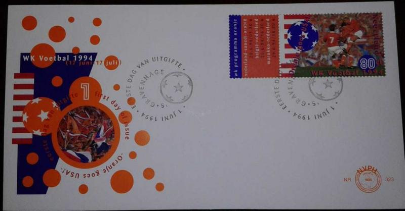 L) 1994 NEDERLANDS, FOOTBALL, SPORT, ORANGE GOES USA, 80C, FDC