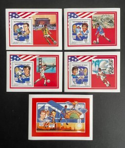 Stamps Deluxes Blocs + S/S Football Worldcup USA 1994 Mali Perf. michel n° bl 35-