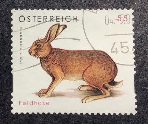 Austria 2008 Scott 2155 used - 55c, Wildlife,  European Hare