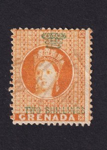 Grenada, Revenue Stamp, Used, LHR, VL Cancel, Diagonal Crease Upper Right