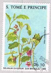 Saint Thomas and Prince Is 819d Used Solanum ovigerum (BP20413)