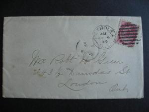 CANADA Sc 77 2c QV on 1899  unbroken wax seal Petrolea - London envelope!