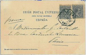 34617 - SPAIN  España - POSTAL HISTORY - POSTCARD postal de CADIZ a PARIS 1900