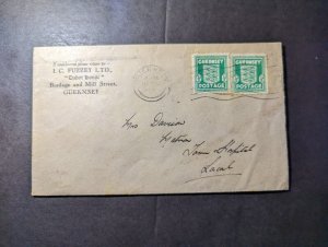 1940 England British Channel Islands Cover Guernsey CI Local Use I C Fuzzey LTD