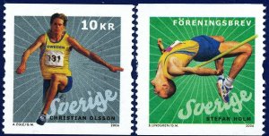 Sweden 2006 Track and field stars C Olsson, S Holm. MNH