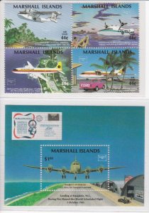 Marshall Islands # 114, C3-6, AMERIPEX 86 - Airplanes, Mint NH, 1/2 Cat.