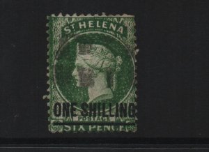 St Helena 1864 SG17 12.5 perf, CC watermark bar 17mm - used