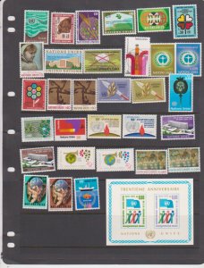 32 Stamps Scott # 15-45,United Nations-Geneva,+ # 52,30th Anniversary Sheet MNH