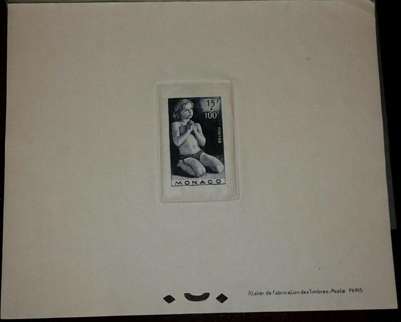 vtalin.O) 1946 MONACO, PROOF, NEEDY CHILD SCT B90 15fr + 100fr, THE SURTAX WAS