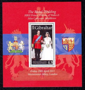 Gibraltar 2011 Prince William Wedding Mint MNH Miniature Sheet SC 1283