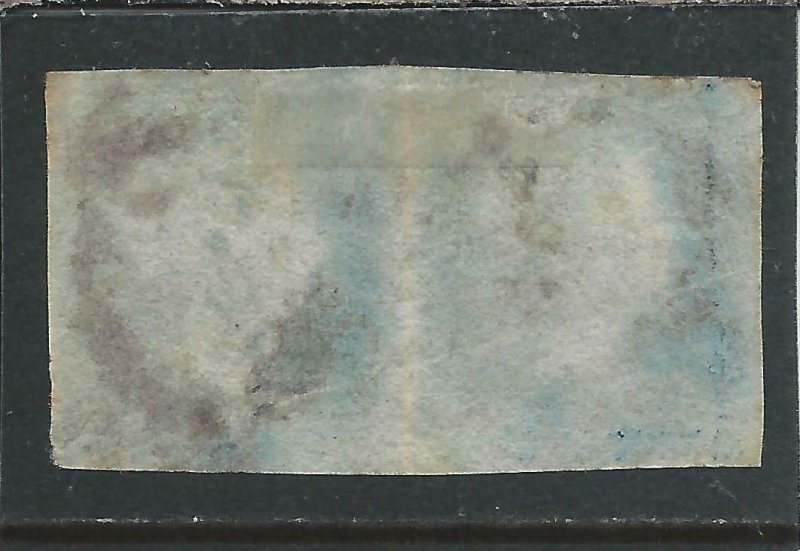 GB-QV 1841 2d BLUE PAIR TA/TB CANCELLED NO 8 IN MX VARIABLE MARGINS SG 14f 