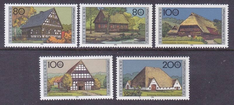 Germany B802-06 MNH 1996 German Farmhouses Full Set of 5