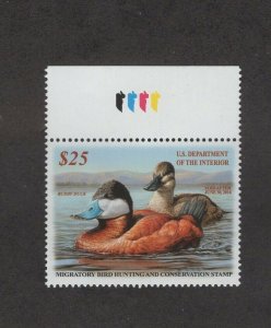 RW82 Federal Duck Stamp.  Top Color Bar Single. MNH. OG  #02 RW82TCB