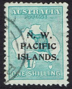 NWPI NEW GUINEA 1915 KANGAROO 1/- 1ST WMK USED 