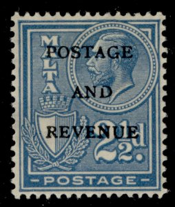 MALTA GV SG181, 2½d blue, M MINT.