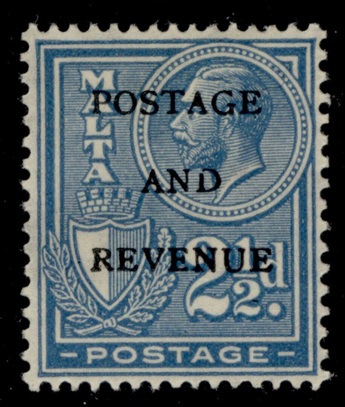 MALTA GV SG181, 2½d blue, M MINT.