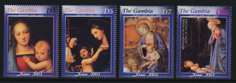 Gambia 2769-73 MNH Christmas, Art