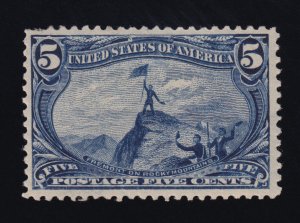 US Trans Mississippi Stamp #288 MH VF Centering Catalog Value $100.00