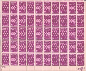 US Stamp - 1964 Amateur Radio - 50 Stamp Sheet - Scott #1260