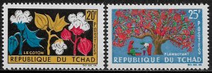 Chad #101-2 MNH Set - Flowers and Trees